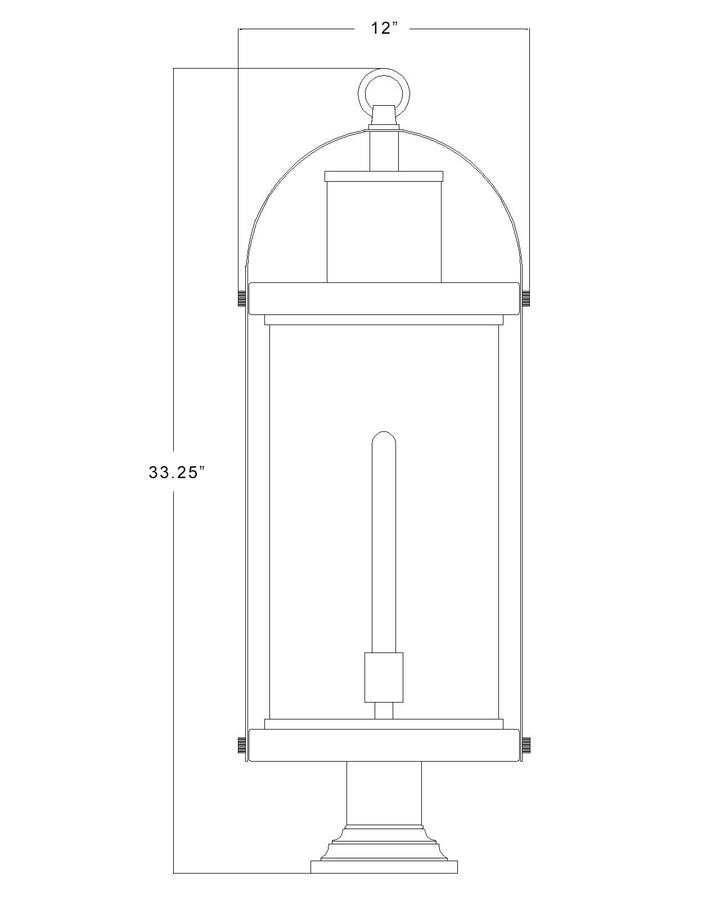 Roundhouse - 1 Light Outdoor Pier Mount Light (569PHXL-533PM)