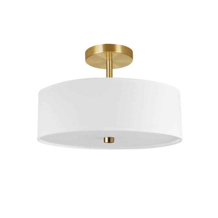 Everly 3 Light Semi-Flush Mount in Aged Brass by Dainolite