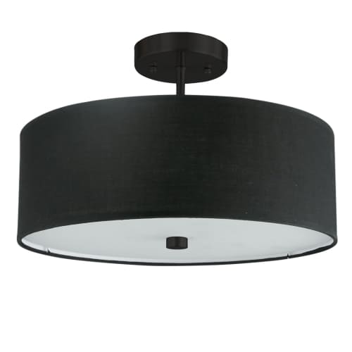 Everly 3 Light Semi-Flush Mount in White by Dainolite