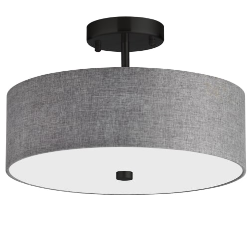 Everly 3 Light Semi-Flush Mount in Black by Dainolite