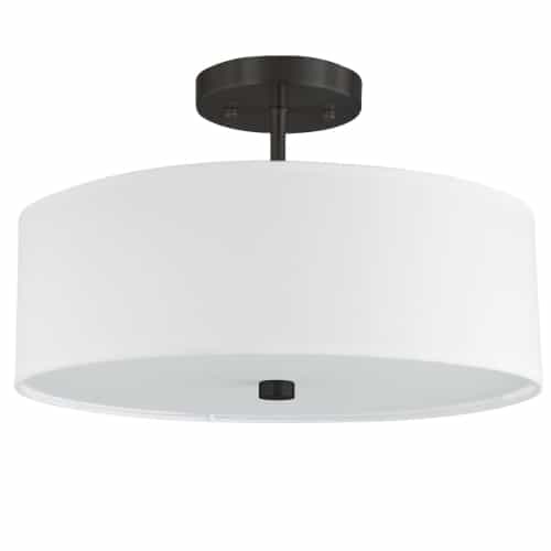 Everly 3 Light Semi-Flush Mount in Black by Dainolite