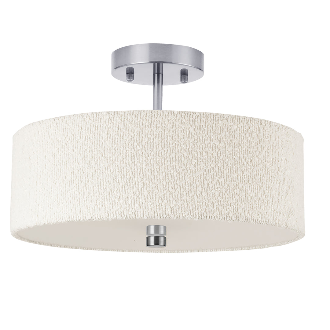 Everly 3 Light Semi-Flush Mount in Polished Chrome by Dainolite