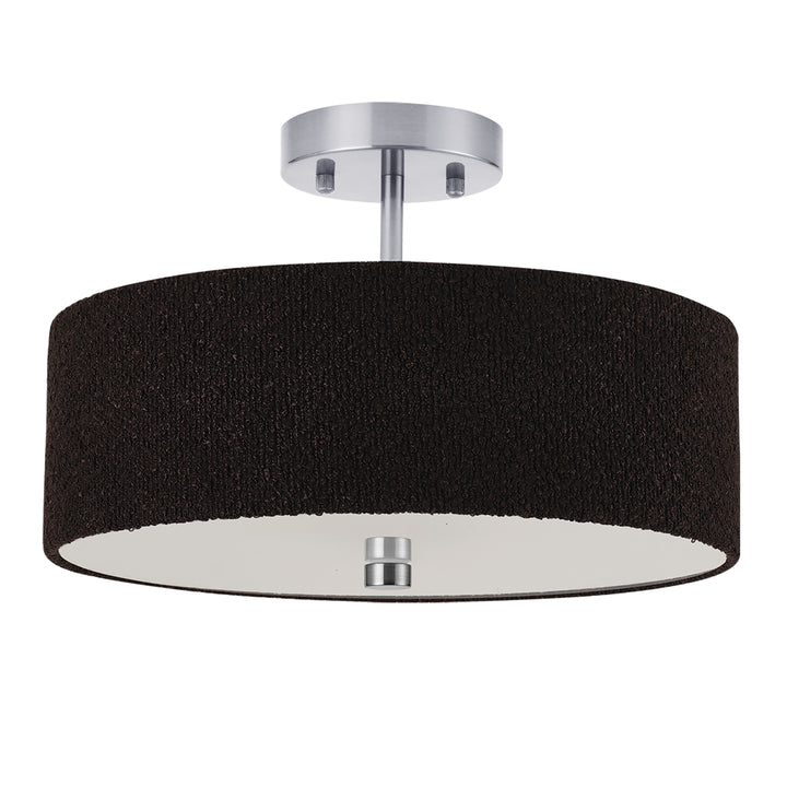 Everly 3 Light Semi-Flush Mount in Polished Chrome by Dainolite