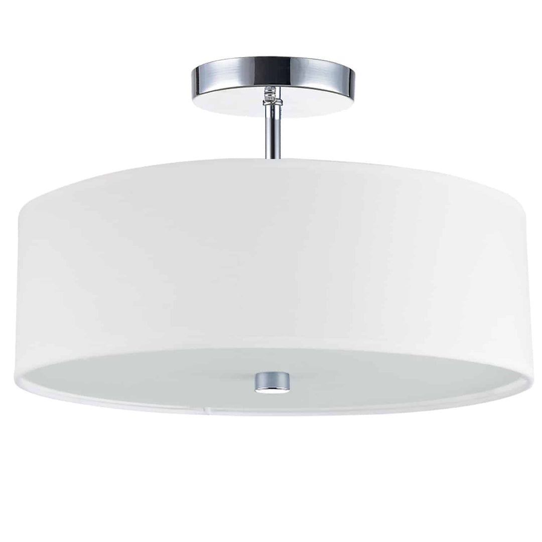 Everly 3 Light Semi-Flush Mount in Polished Chrome by Dainolite