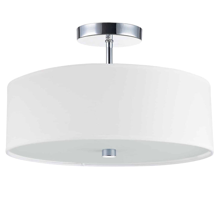 Everly 3 Light Semi-Flush Mount in Polished Chrome by Dainolite