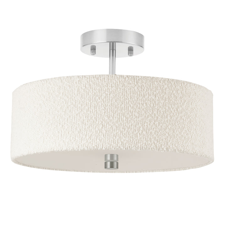 Everly 3 Light Semi-Flush Mount in Satin Chrome by Dainolite