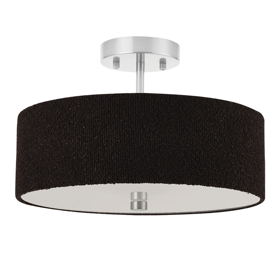 Everly 3 Light Semi-Flush Mount in Satin Chrome by Dainolite