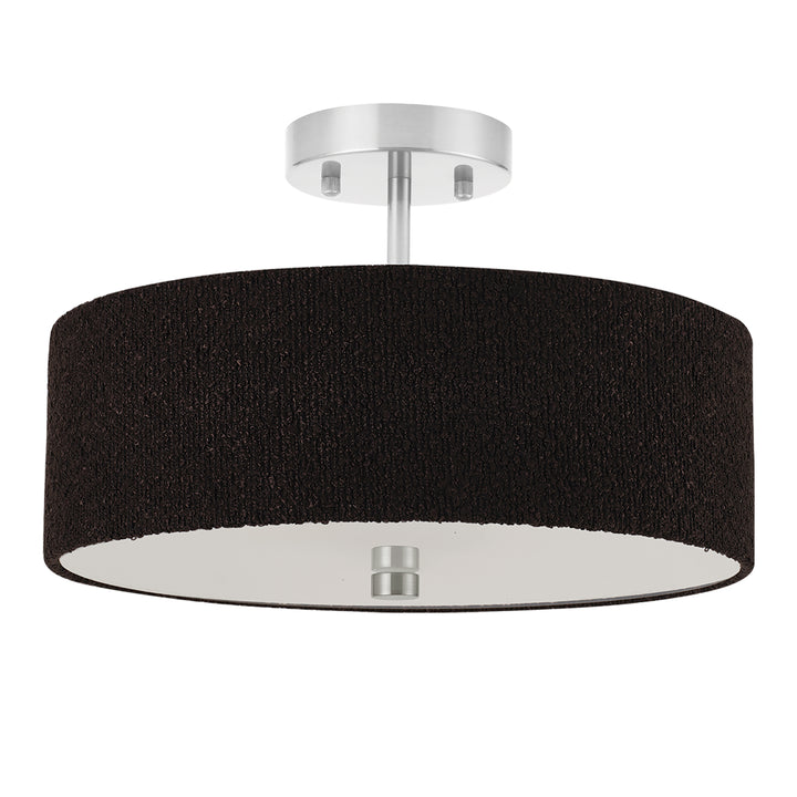 Everly 3 Light Semi-Flush Mount in Satin Chrome by Dainolite