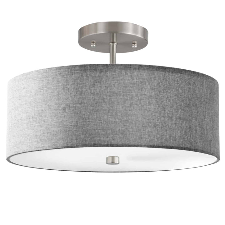 Everly 3 Light Semi-Flush Mount in Satin Chrome by Dainolite