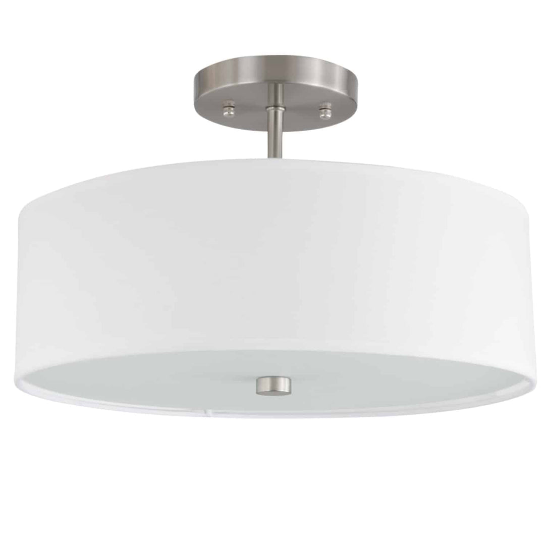 Everly 3 Light Semi-Flush Mount in Satin Chrome by Dainolite
