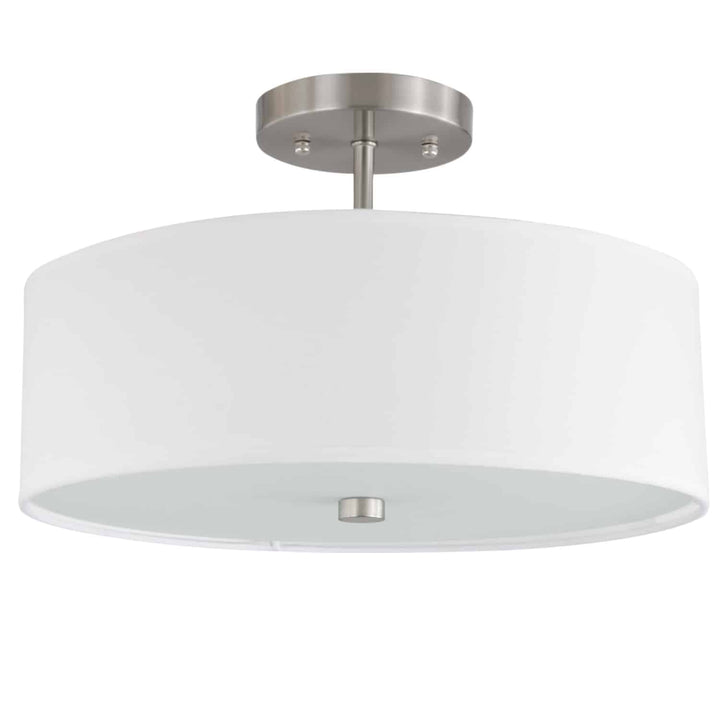 Everly 3 Light Semi-Flush Mount in Satin Chrome by Dainolite