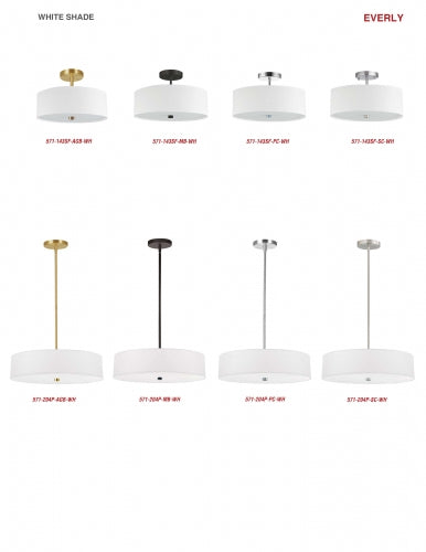 Everly 4 Light Incandescent Pendant by Dainolite - view 2