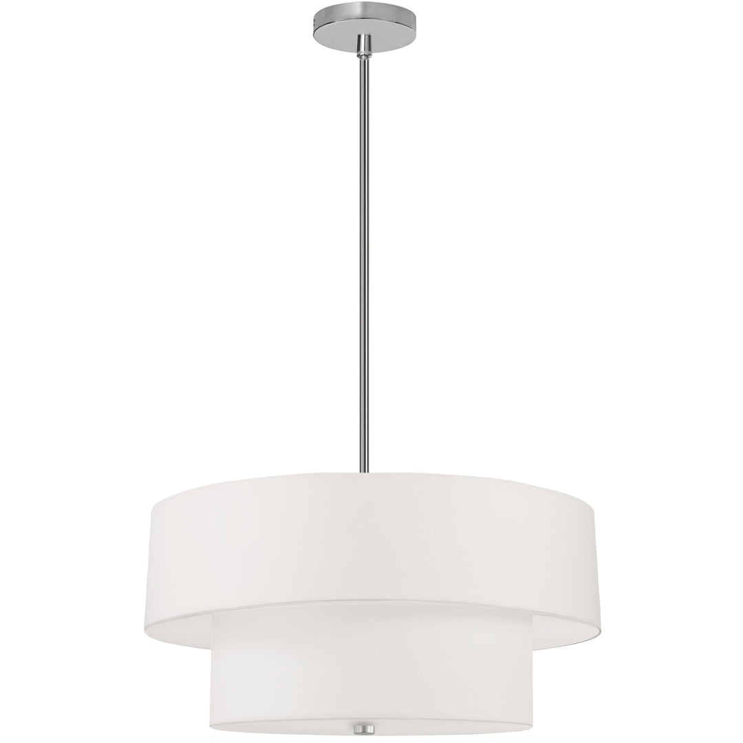 Everly 4 Light Incandescent 2 Tier Pendant in Satin Chrome by Dainolite
