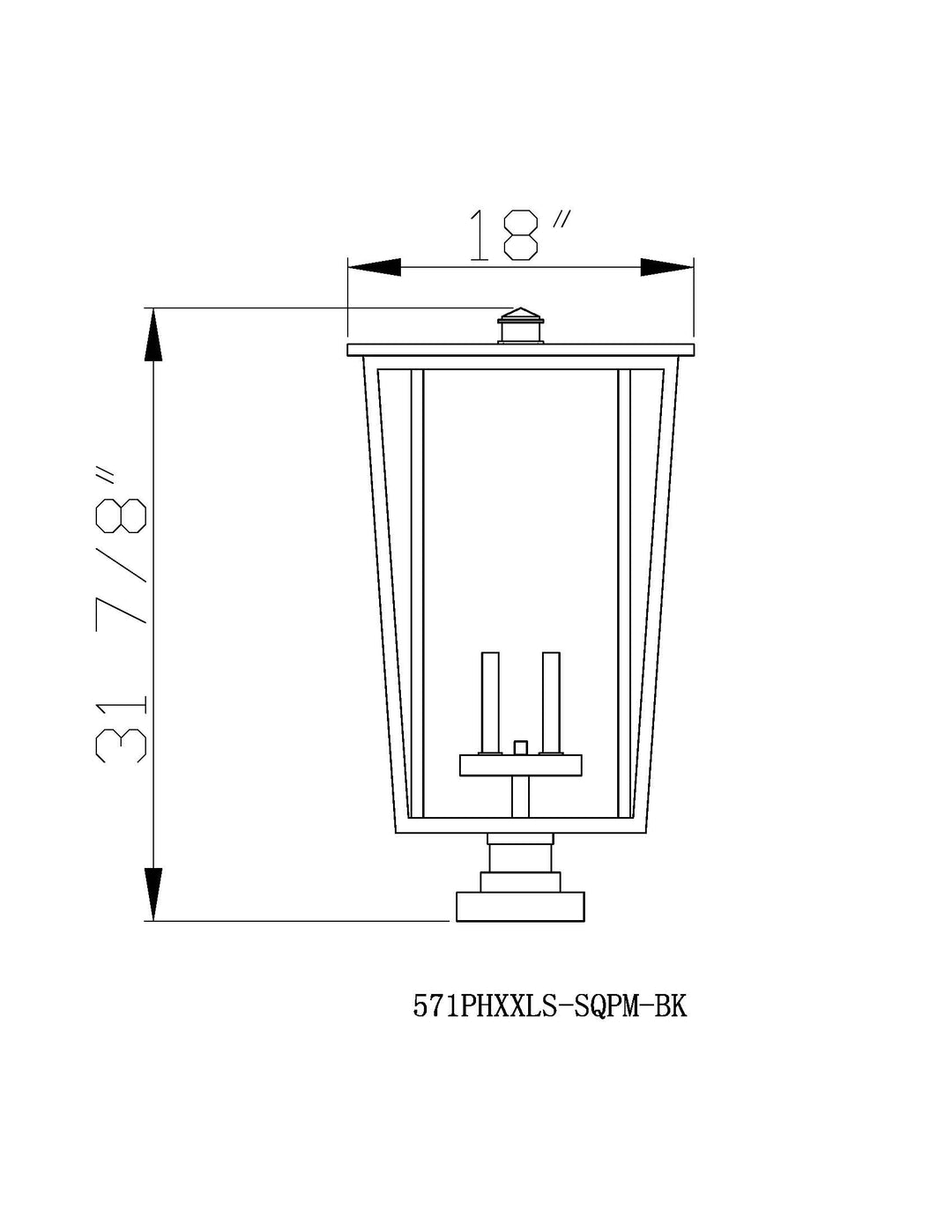 Seoul - 4 Light Outdoor Pier Mount Light (571PHXXLS-SQPM)