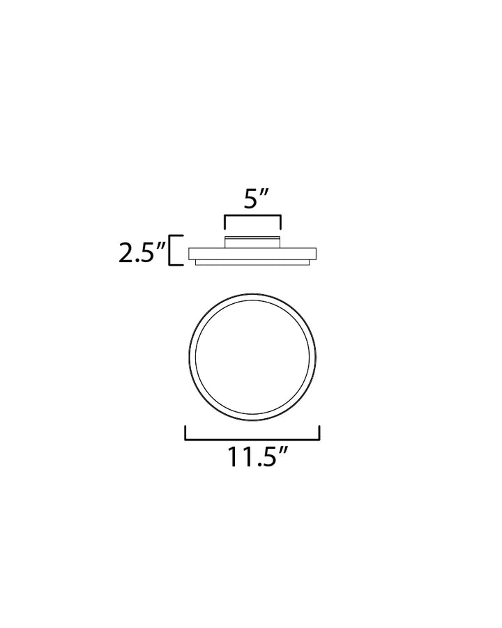 Float LED Flush Mount dimensions diagram