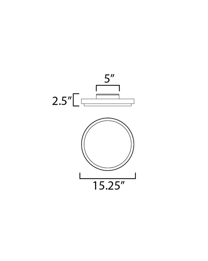 Float LED Flush Mount dimensions diagram