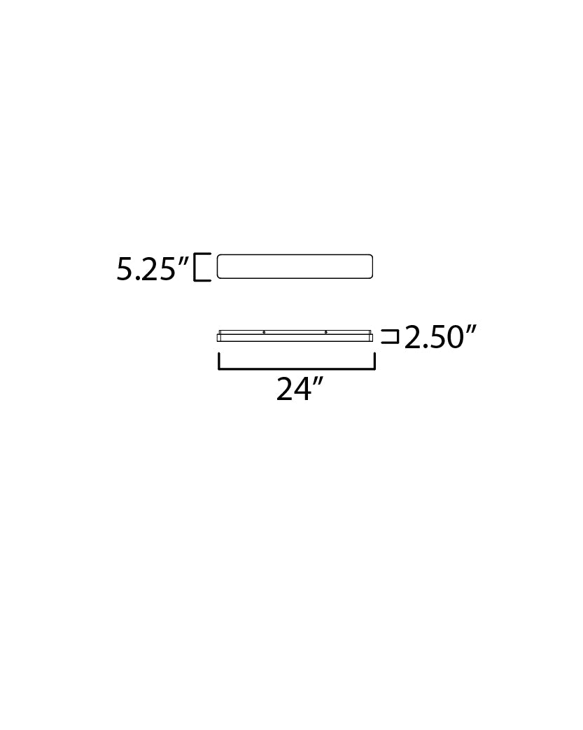 Cloud 24" Surface Mount dimensions diagram