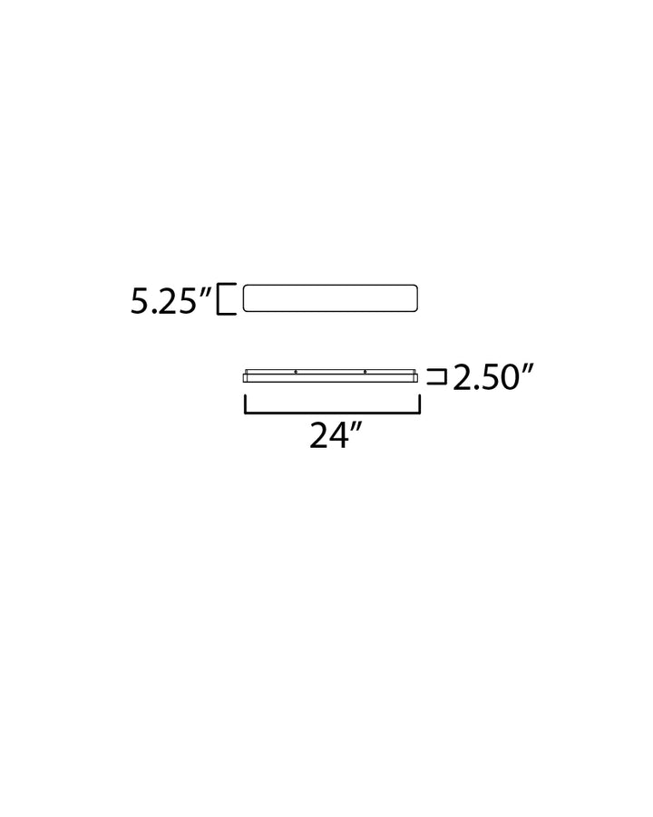 Cloud 24" Surface Mount dimensions diagram