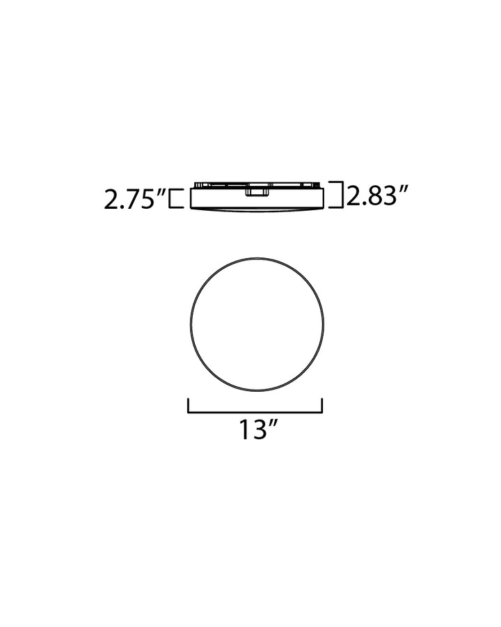 Mint LED Flush Mount dimensions diagram