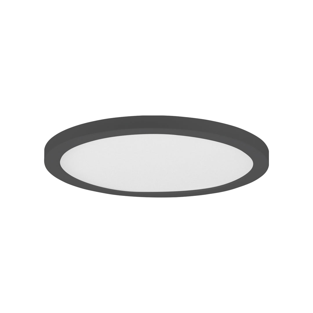 Chip 7" 15W RD LED Flush Mount - 5CCT White / Black