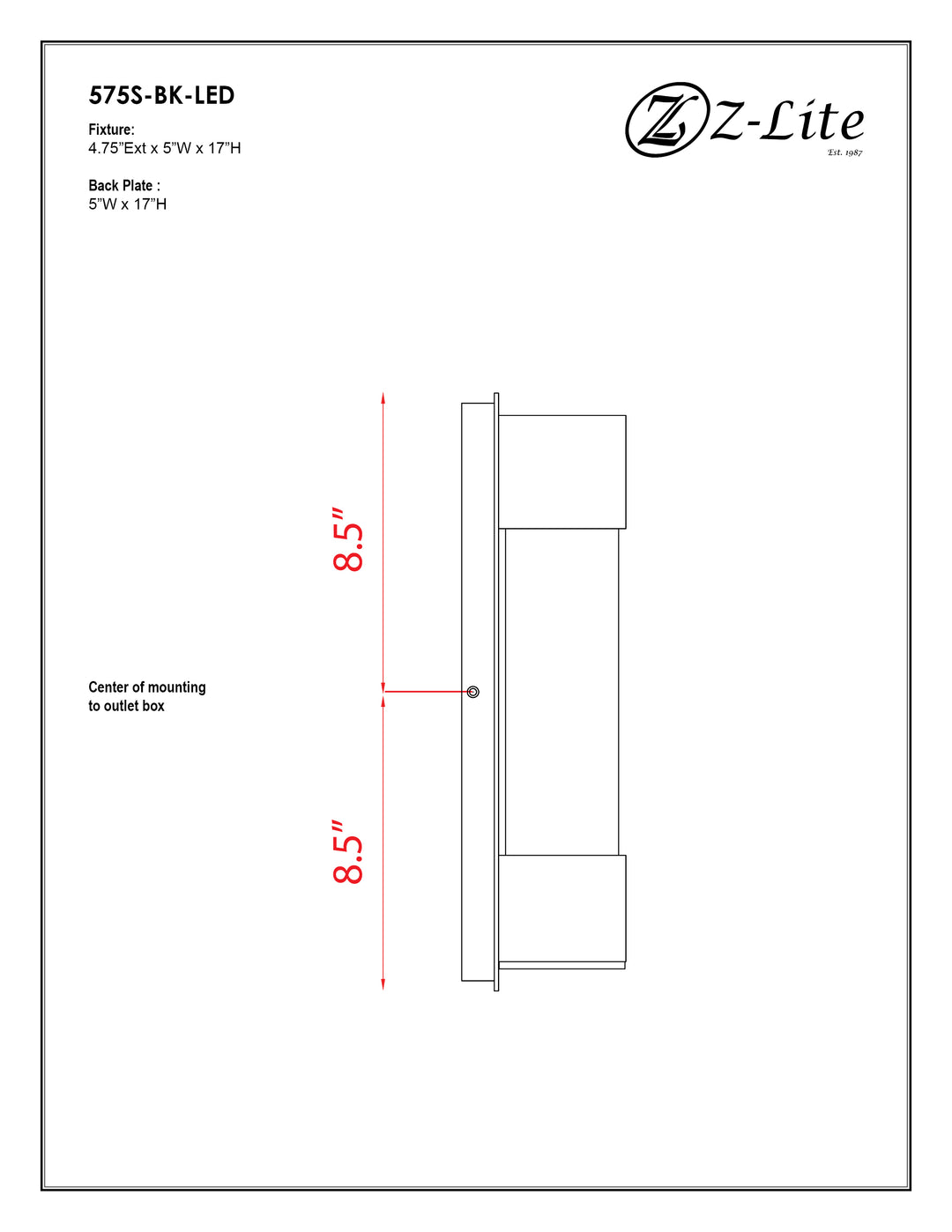 Striate - LED Outdoor Wall Light