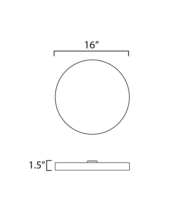 Trim RD LED Flush Mount dimensions diagram