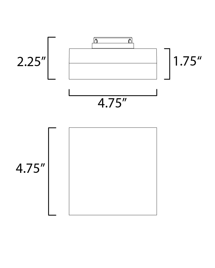 Illuminaire II LED Flush Mount dimensions diagram