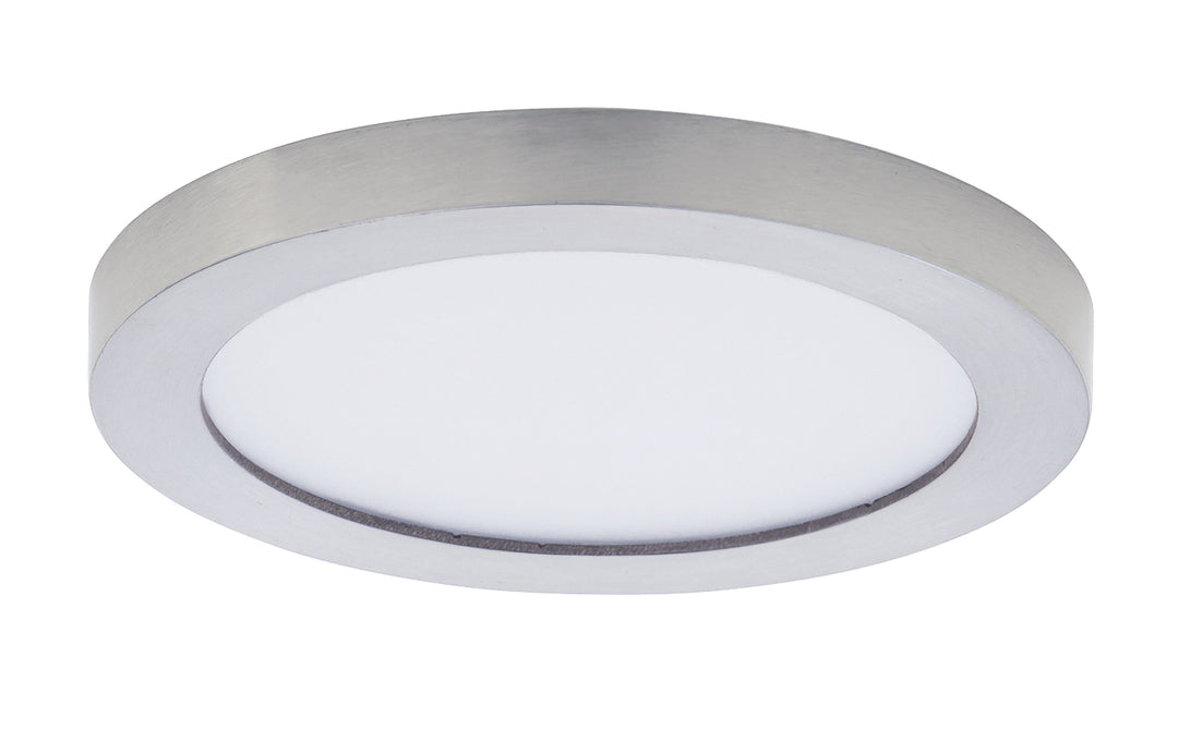 Chip 5" 12W RD LED Flush Mount White / Satin Nickel