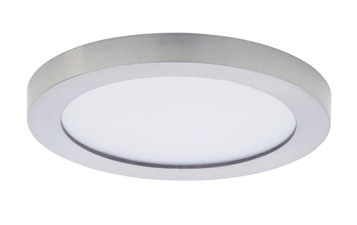 Chip 5" 12W RD LED Flush Mount White / Satin Nickel