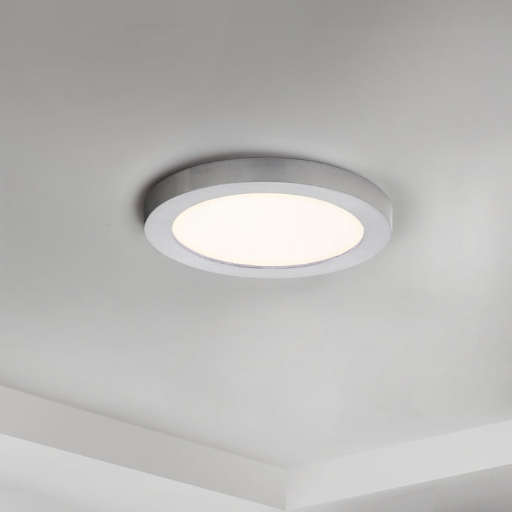 Chip 5" 12W RD LED Flush Mount White / Satin Nickel alternate view