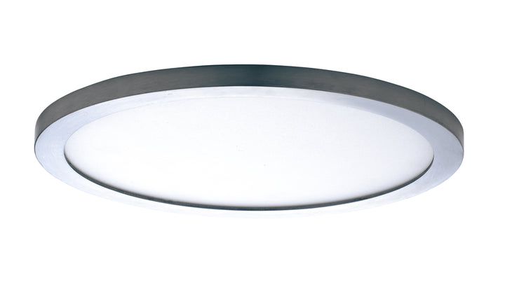 Chip 7" 15W RD LED Flush Mount White / Satin Nickel