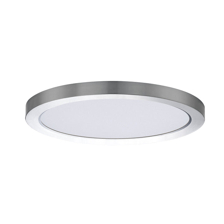 Chip 12" 22W RD LED Flush Mount White / Satin Nickel