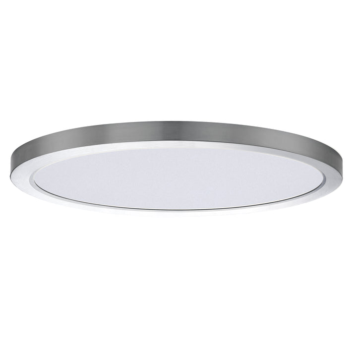 Chip 16" 32W RD LED Flush Mount White / Satin Nickel