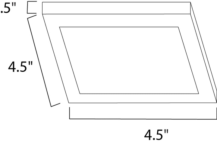 Wafer SQ LED Surface Mount dimensions diagram