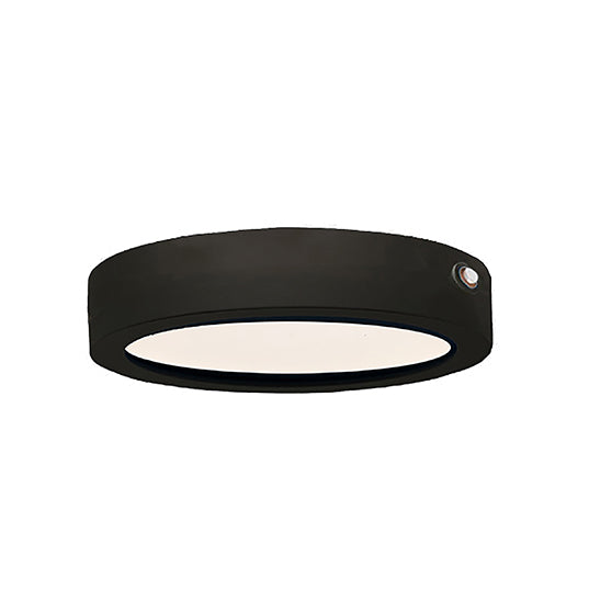 Wafer 7" RD LED Surface Mt 3000K w/Emergency Bk Up White / Black