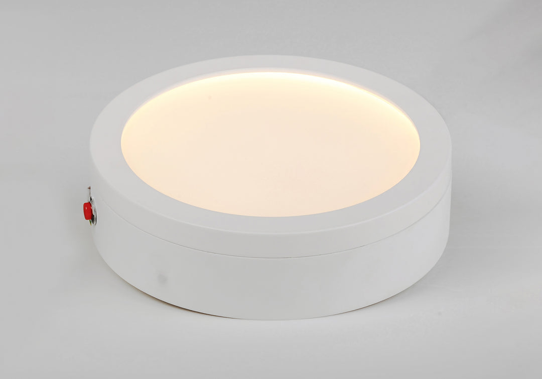 Wafer 7" RD LED Surface Mt 3000K w/Emergency Bk Up White / White alternate view