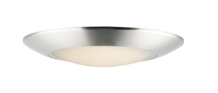 Diverse LED Flush Mount Non-T24 White / Satin Nickel