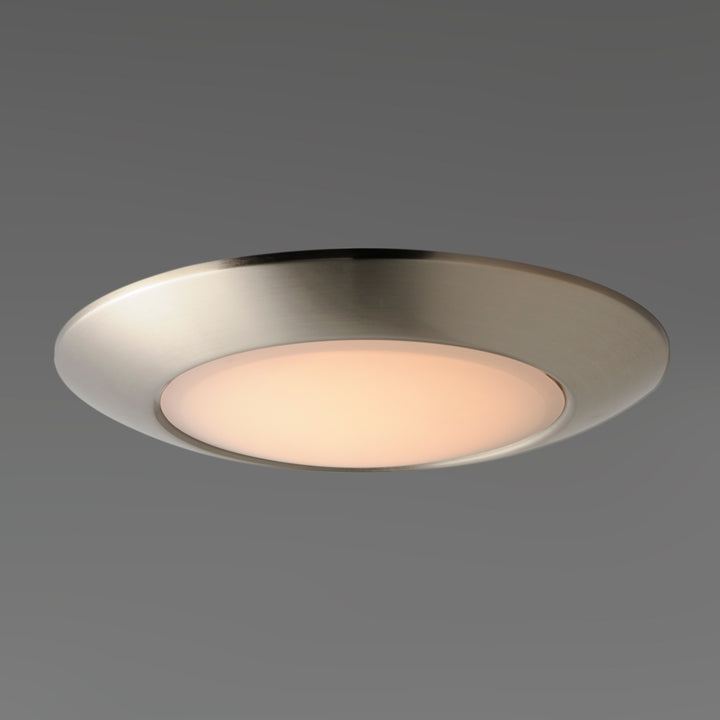 Diverse LED Flush Mount Non-T24 White / Satin Nickel alternate view