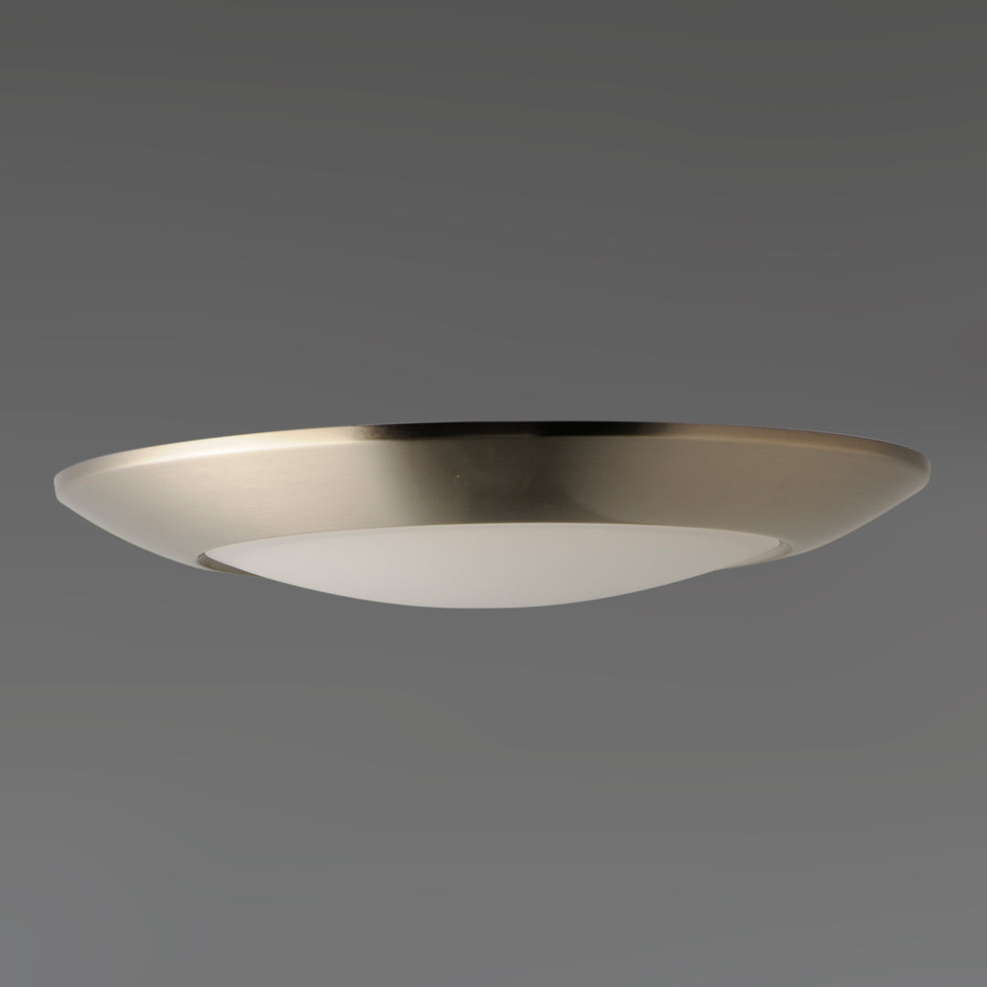 Diverse LED Flush Mount Non-T24 White / Satin Nickel alternate view