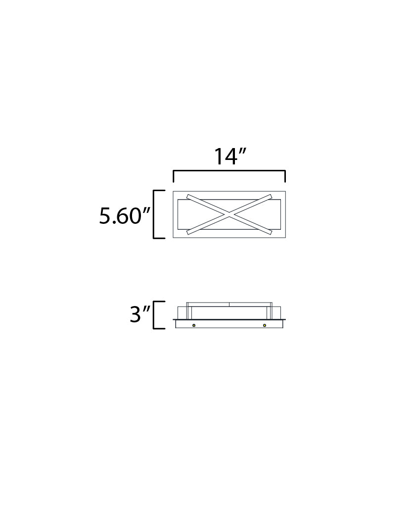 Dexter LED Wall Sconce dimensions diagram