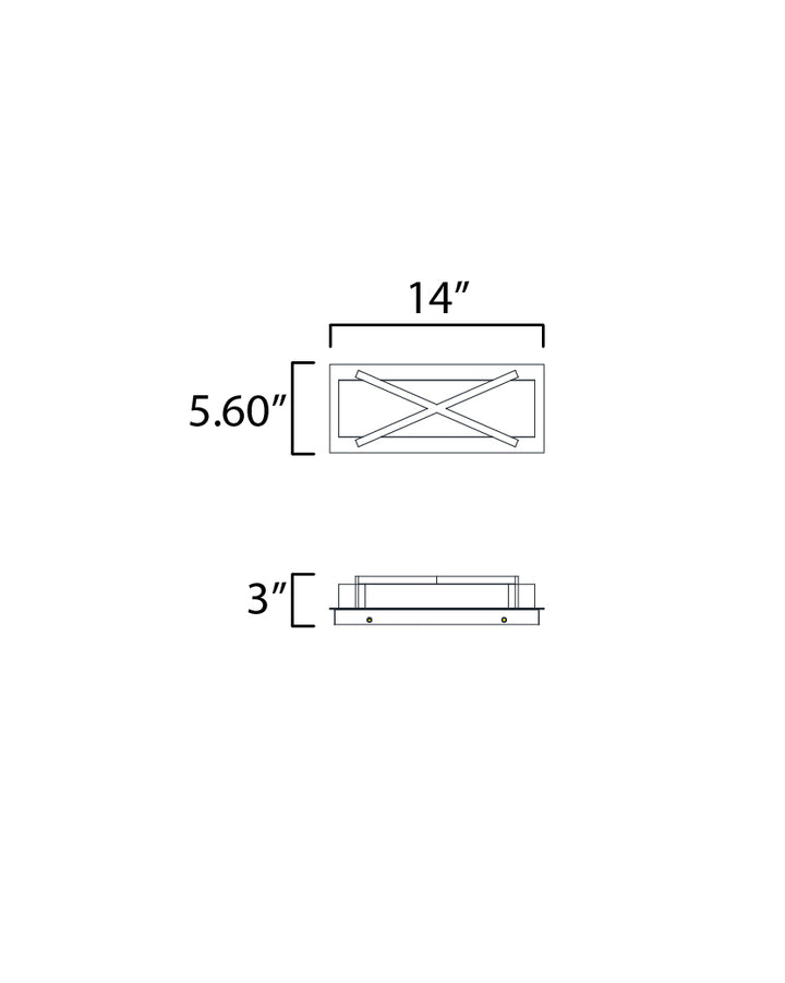 Dexter LED Wall Sconce dimensions diagram