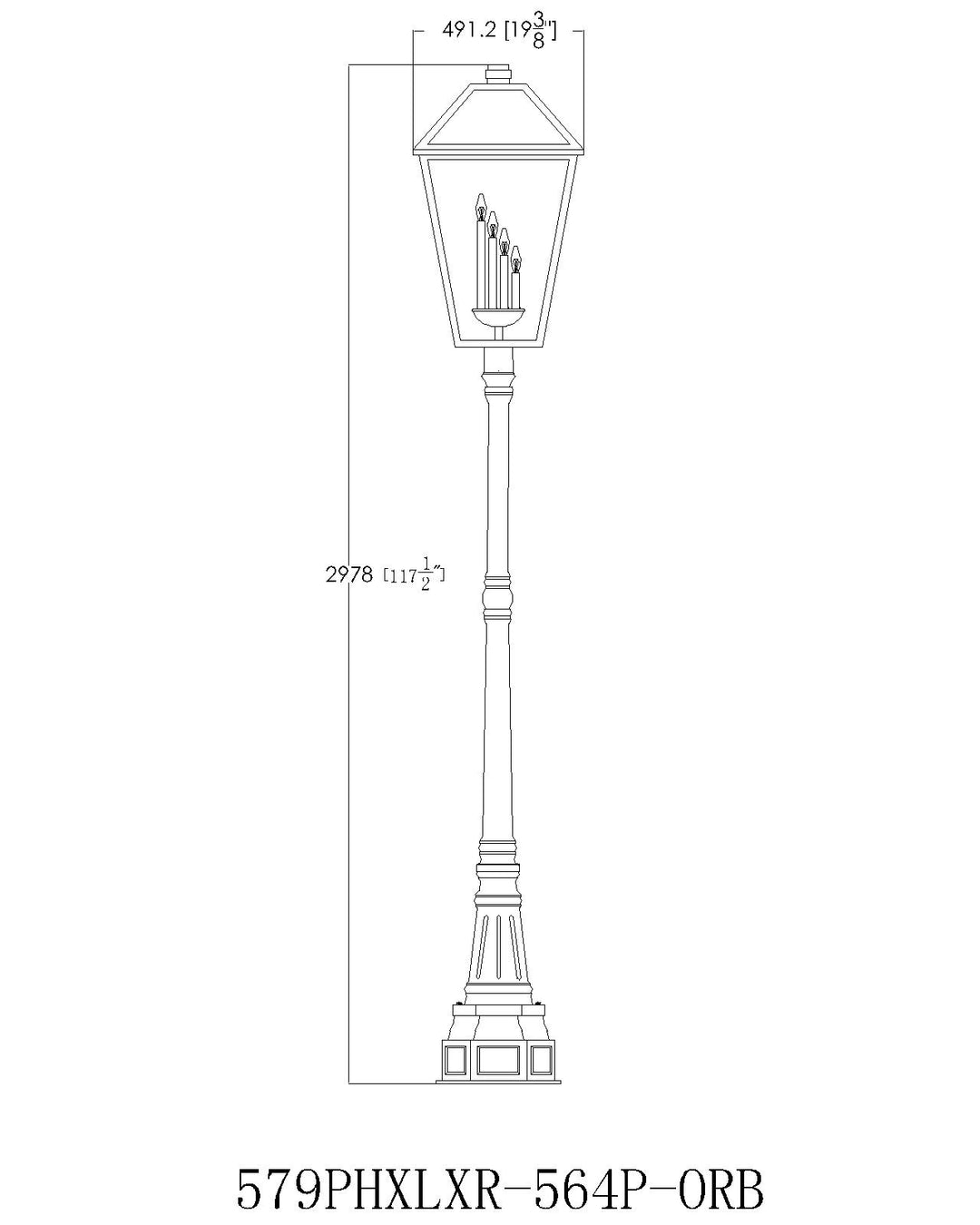 Talbot - 4 Light Outdoor Post Light