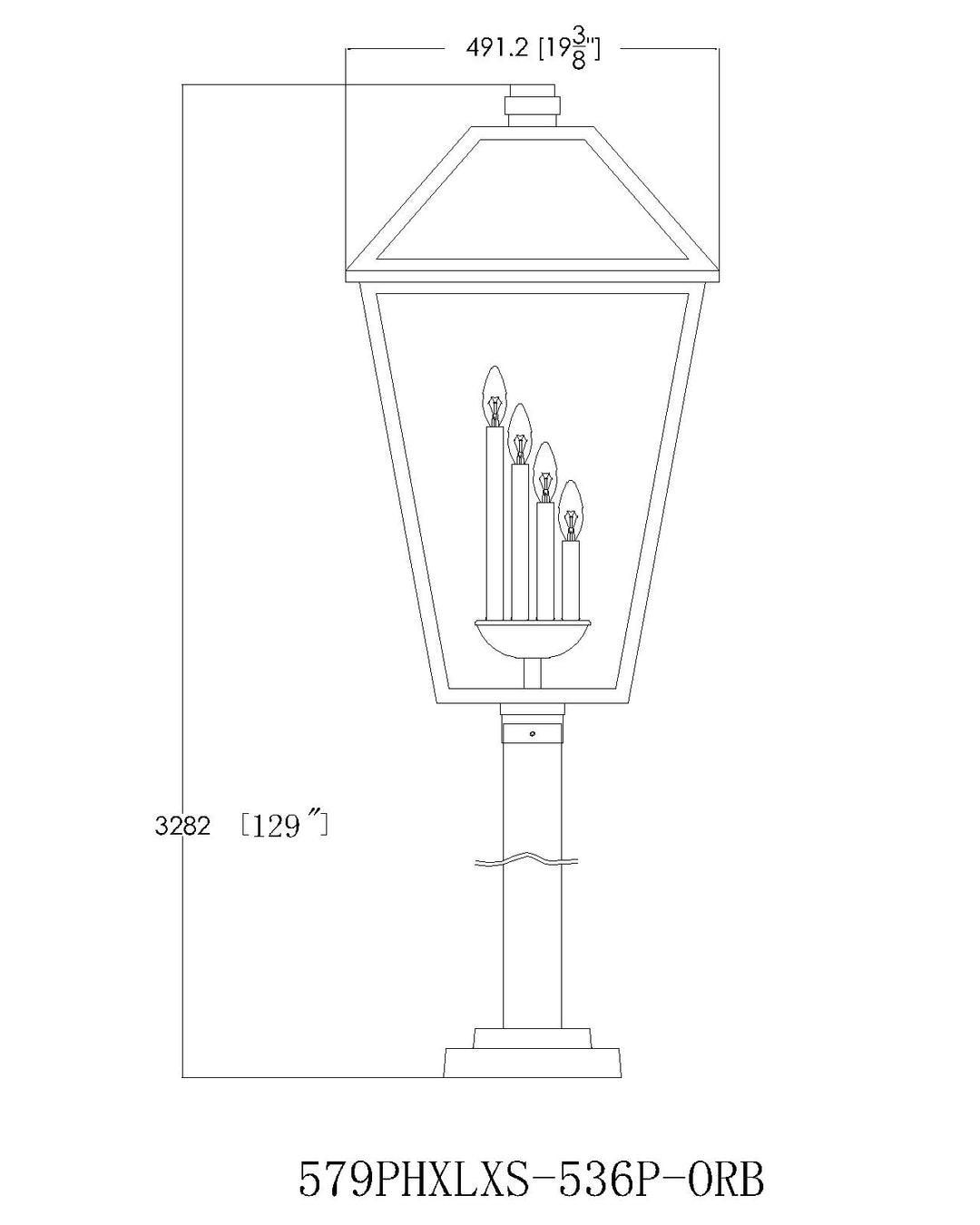 Talbot - 4 Light Outdoor Post Light (579PHXLXS-536P)