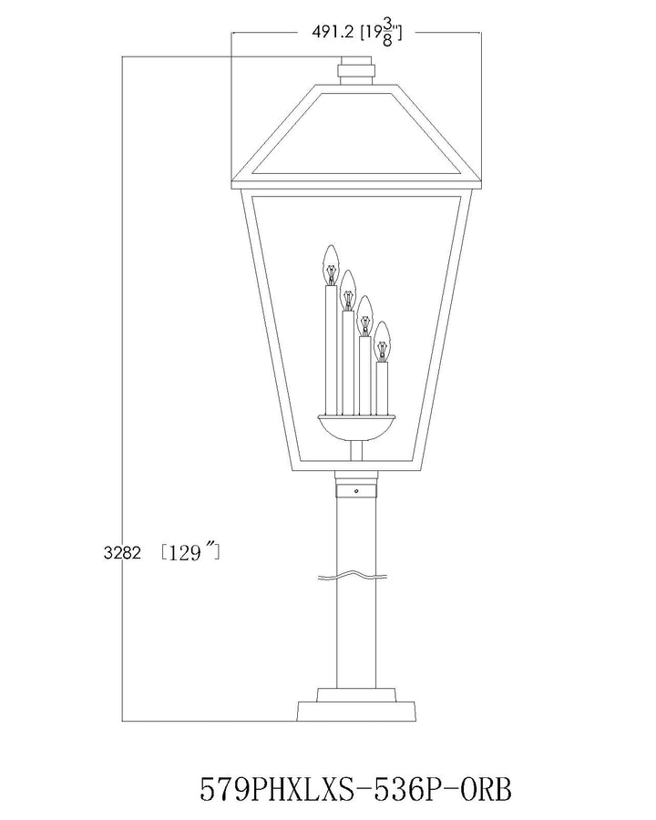 Talbot - 4 Light Outdoor Post Light (579PHXLXS-536P)