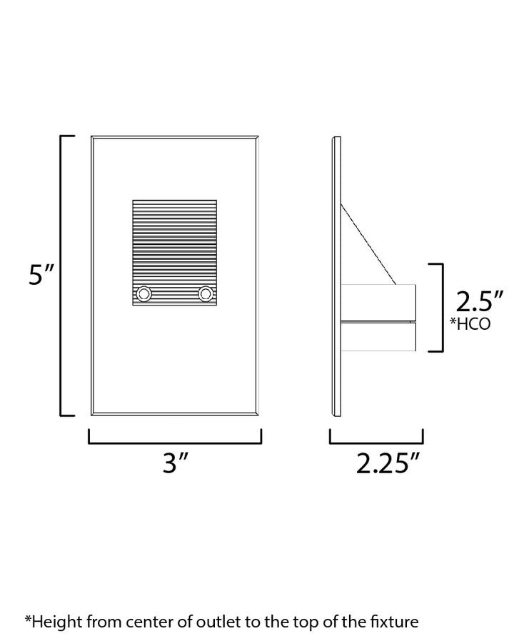 Path LED Step Light dimensions diagram