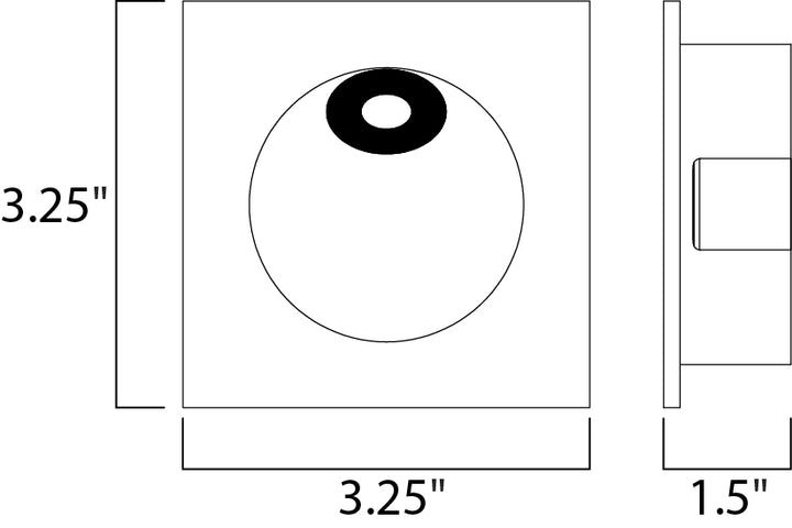 Path LED Step Light - 3CCT dimensions diagram