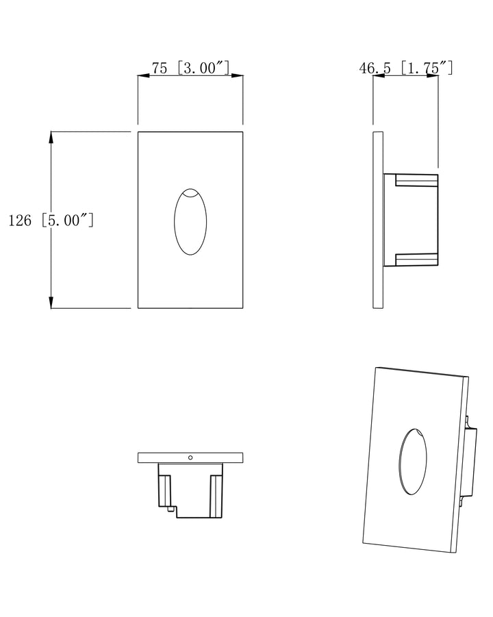 Path Pin Hole Step Light - 3CCT dimensions diagram