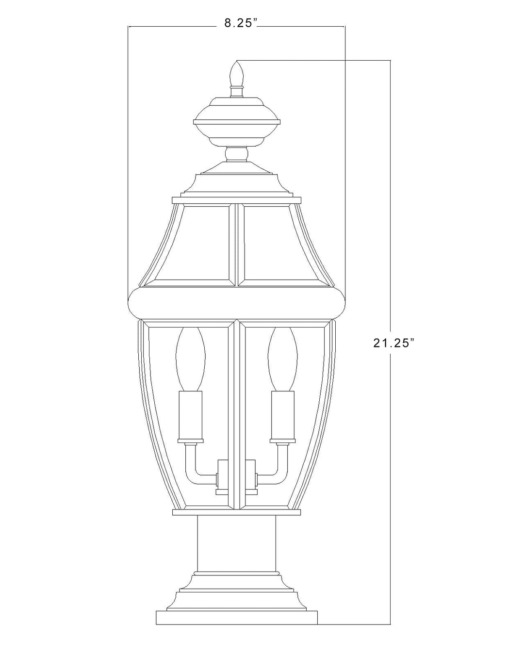 Westover - Outdoor Pier Mount Light