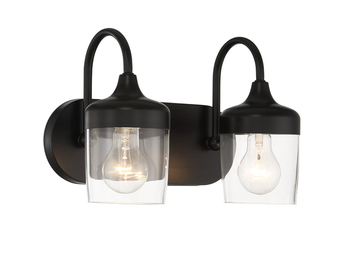 Wrenn Vanity Light in Flat Black by Craftmade