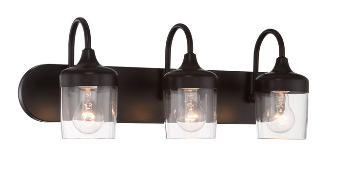 Wrenn Vanity Light in Flat Black by Craftmade